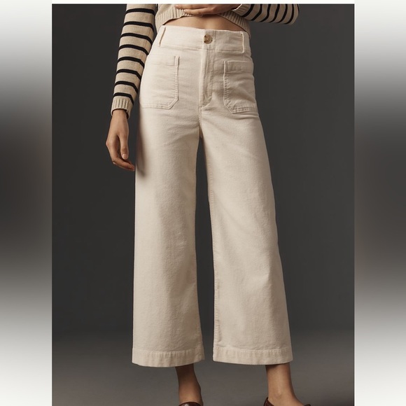 The Colette Cropped Wide-Leg Pants by Maeve: Corduroy Edition - Picture 2 of 7
